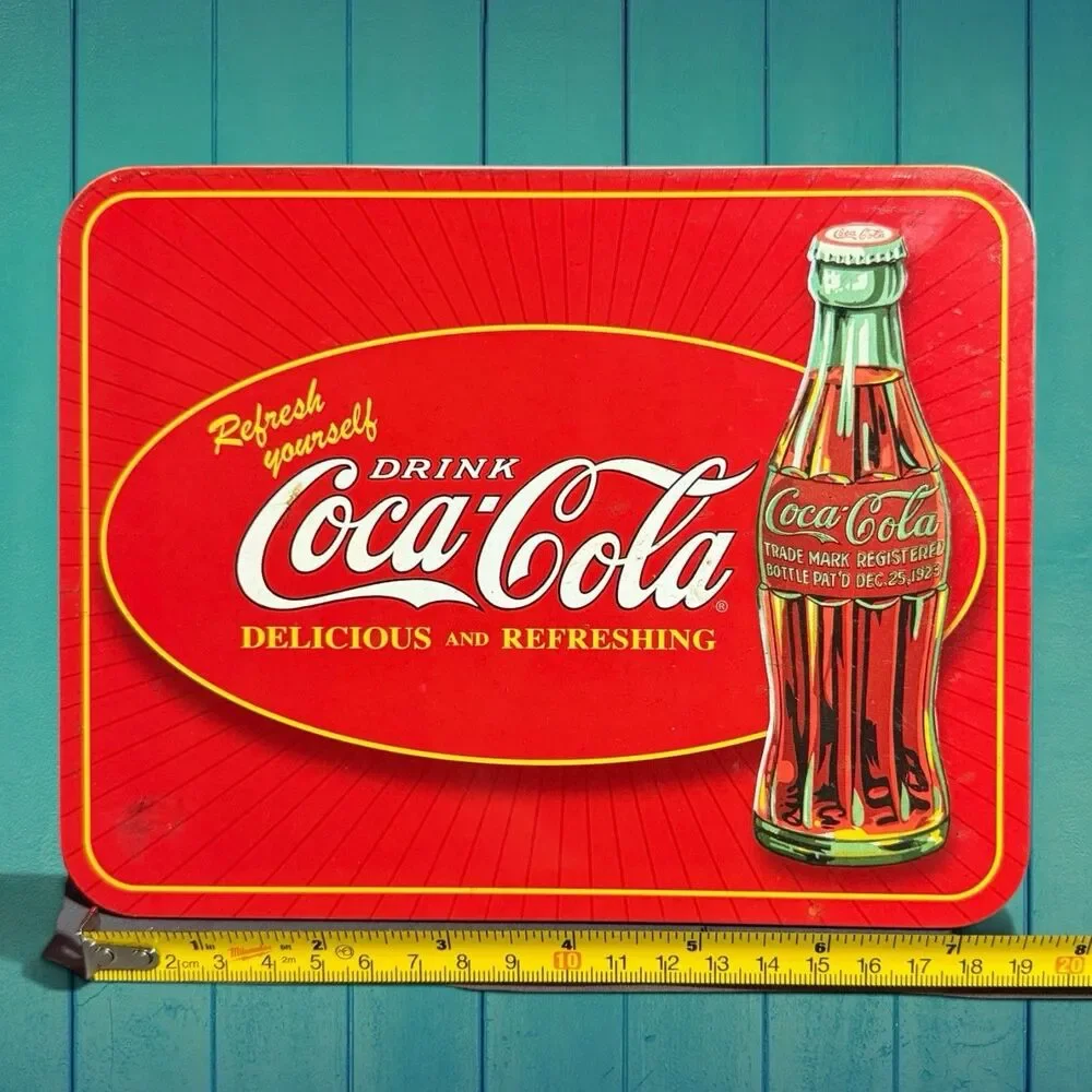 Vintage Tin Sign: Coca-Cola “Refresh Yourself” - Wall Sign - 8” x 6”